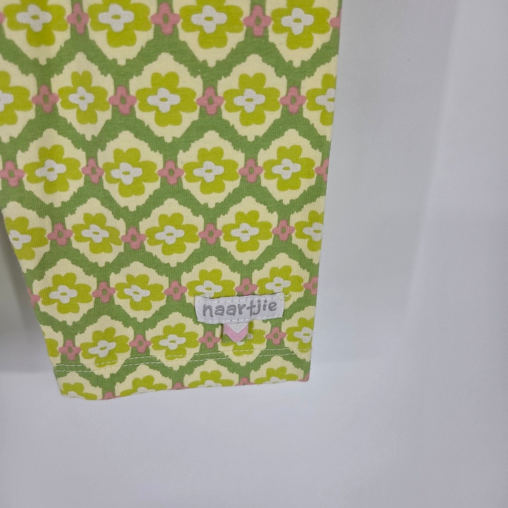 NWT Naartjie Kids Girls Lime Green Floral Tunic Dress Leggings Set Size 5 Years - Picture 9 of 9